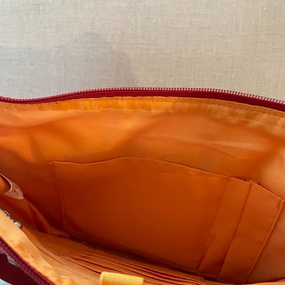 Baggallini Rfid Protection Orange Quilted Adjustable Strap Crossbody Shoulder ba - Picture 2 of 9
